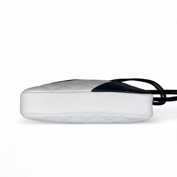 CHANEL Cambon Line White/Black CC Logo Leather Shoulder Bag - Picture 7 of 15